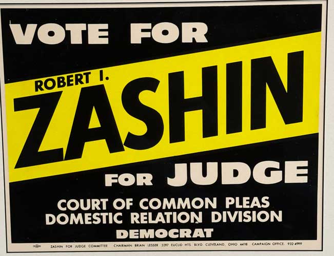 1970s-era campaign materials for Robert Zashin's run for judge